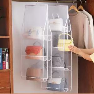 투명 메쉬 가방 걸이대 유아 책가방 걸이 옷장 어린이 거치대 핸드백 정리 행거 보관 옷걸이 진열 홀더