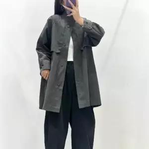 여사친 롱 하프 가을 캐주얼 봄 스타일 카디건 트렌치코트 차이나 기장 솔리드 상의 SPO마켓3