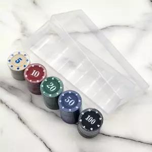 포커칩 100PCS 뚜껑형 하드케이스 SET