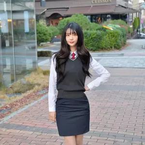 교복몰 보풀방지 그레이화이트라인 교복조끼 교복.