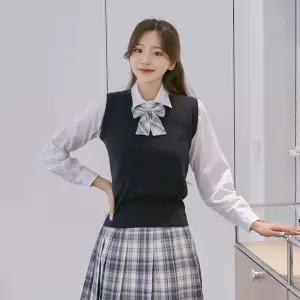 교복몰 보풀방지 네이비 교복조끼(여자) 교복 학생복.