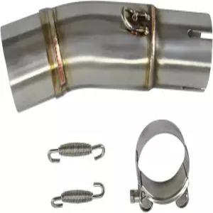 클램프 배기 파이프 머플러 어댑터가 있는 모터사이클 중간 가와사키 EX250 EX300 Z250 Z300 호환 닌자 250