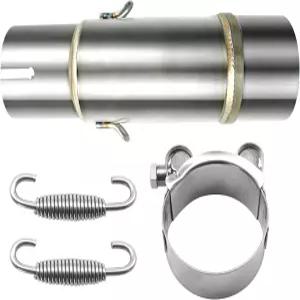 클램프가 있는 모터사이클 배기 미드 파이프 머플러 어댑터 연결 가와사키 EX250 EX300 Z250 Z300 닌자 250