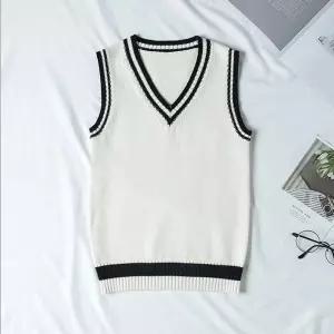 블랙라인 아이보리 교복조끼 학생복 교복 니트조끼 YOc7+6tOL