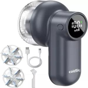 콜드스카이 충전식 패브릭 면도기 디지털 디스플레이가 있는 보푸라기 6잎 칼날과 안전 잠금 장치가 스웨터