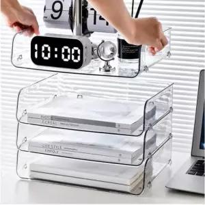 투명 적층형 서류정리함 보관함 트레이 파일정리함