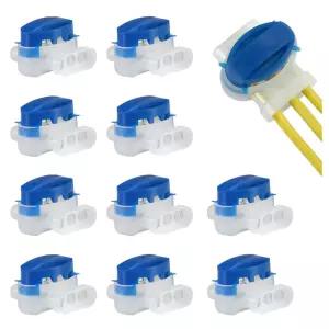 GWHOLE 10PCS 3방향 와이어 커넥터 방수 전기 IDC 314-BOX 케이블 22-14AGW 와이어용 야외 퀵 스플라이스