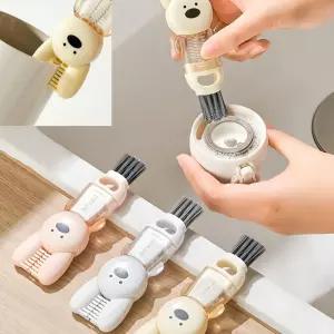 4 in 1 토끼 텀블러 세척솔 틈새 브러쉬 청소 주방 물병 젖병 컵 병 보온병 젖병솔