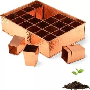 킹스 카운티 도구 씨앗 스타터 트레이 - 싹을 틔우기 위한 발아 키트를 심을 수 있는 24개의 테이퍼드 식물