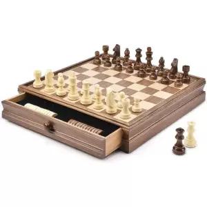 원목 체스 판 서랍 원목체스말 원형 나무 사각 세트 팔각