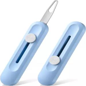 손바느질용 바늘실 2팩 자수 치실 실 재봉틀용 자동 접이식 와이어 및 손가락 그립 시니어 초보자를 위한