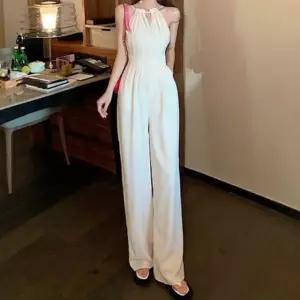 와이드 여름점프수트 하이웨스트바지 슈트 여름 점프 Zgy7+5ubJ