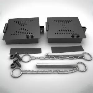 Crssmet RV 범퍼 캡 커버 2팩 블랙 유니버설 핏 표준 4인치 사각 장착 하수구 호스 숨기기 볼트 온 설치