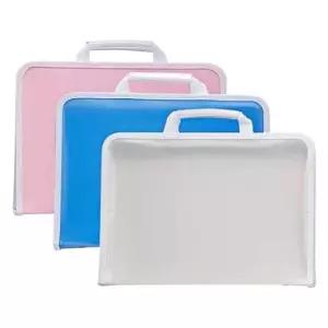[문구] 투명 파일 손잡이 서류 보관함 문서 케이스 정리용 수납