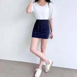 [의류] 여자 두줄 미니스커트 1P 데일리 트레이닝 짧은 치마