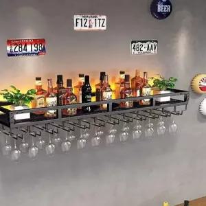 벽걸이형 와인 랙 업소용 벽걸이 장식장 수납 식당 진열대 다이닝 인테리어 위스키 철제 주류