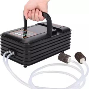 하이거 IPX6 충전식 수족관 연못 공기 펌프 강력한 조용한 탱크 호스 에어 스톤 체크 밸브 낚시