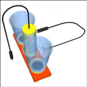 휴대용 오디오 시스템으로 야외에서 노래듣기