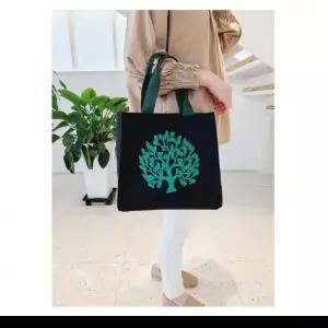 행운 다복 럭키트리 돈꽃나무 블랙 사각보조가방 고급 에코백 다용도 보조/데일리가방