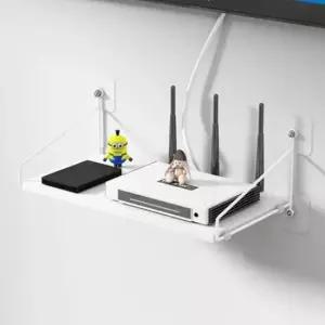 [생활] 공유기 셋톱박스 선반 40cm 화이트