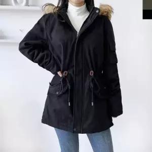 퍼자켓 여자 겨울후드 야상점퍼-후드털 탈부착 JJM-L39