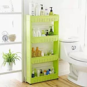 공간 RSX844T8 활용 4단 이동식 틈새 선반 주방 침실 트레이