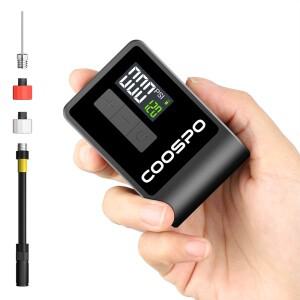 COOSPO 미니 소형 전기 공기 펌프 휴대용 디지털 팽창기 120PSI 500mAh MTB 도로 자전거 액세서리 Schr Pre