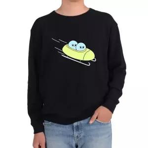 [RIZPICK]맨투맨 봅슬레이 원형캐릭터 겨울스포츠 썰매차 눈그림 다양한