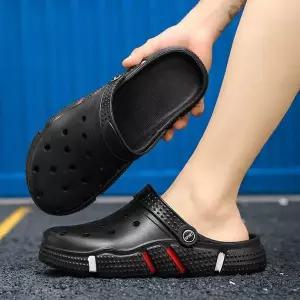 [RIZPICK]스포티 방수 슬리퍼 샌들 전면 에어홀 물놀이샌들 키높이