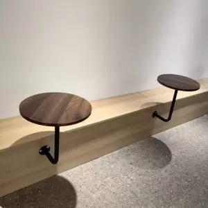 벽고정 테이블 원형 벽부착 티탁자 카페 인테리어 주방 모던 공간활용 커피숍 원룸