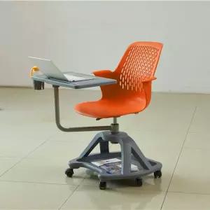 학원 강의실 책걸상 일체형 높낮이조절 컵홀더 회의 화이트(메쉬)