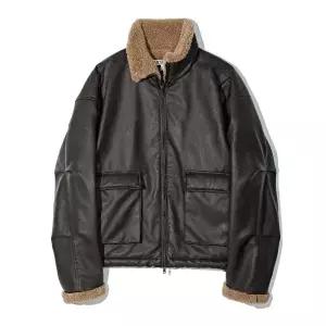 파르티멘토 PARTIMENTO 레더 플리스 무톤 자켓 브라운 PY-25371 BR 421682