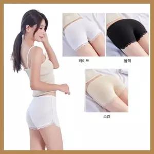 쫀쫀 허리밴딩 속바지 망사 골지패턴 편안한 썅성 교복속바지 짧은