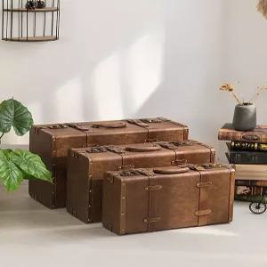 레트로 트렁크 빈티지 여행가방 엔틱 인테리어 보관함 캐리어 기내용 수납함 앤틱