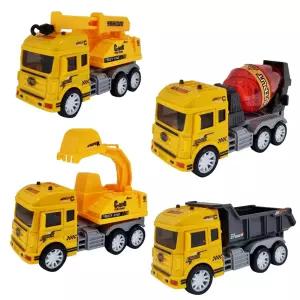 기운센 중장비 4종세트자동차 장난감 완구 작동카 어린이선물 날선물 남아 포크레인 레미콘 덤프트럭 단체