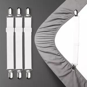 이불 침구 일자형 집게 클립 세트 침대고정밴드 패드 매트시트 핀