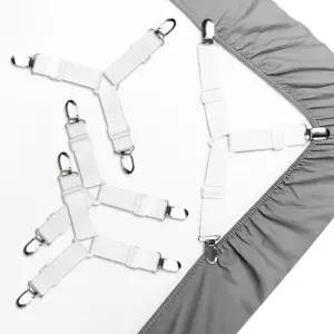 이불 침구 Y형 집게 클립 세트 침대시트고정밴드 고정핀 패드