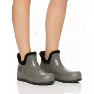 어그 [24FW][WOMEN] 클리어 숏 레인부츠 (레인클라우드 클리어) - 블랙 / 1132070BLK 229368