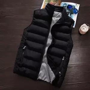 따뜻한 겨울 초경량 패딩조끼 캐주얼 조끼 퀄팅 보온 남성 방한
