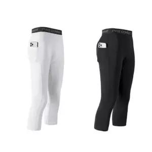 웨이트복 남자 휴대폰 주머니 레깅스 7부 운동복 쫄바지 쫄쫄이