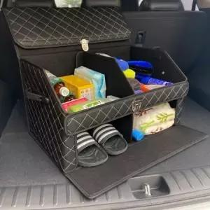 ( )자동차 2층 가죽 트렁크정리함 수납함 블랙골드