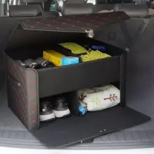 ( )자동차 가죽 2층 트렁크정리함 수납함 C61 블랙레드