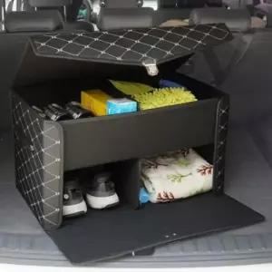 ( )자동차 가죽 2층 트렁크정리함 수납함 C61 블랙골드