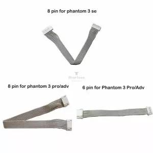카메라 드론 커넥터 케이블 dji 호환 팬텀 3 시리즈 프로/ADV/SE 수리 부품 6 핀 8