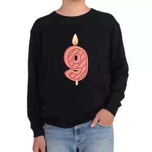 기모맨투맨 숫자 9 NUMBER NINE 촛불 구구콘 아홉수그림 다양한 색상