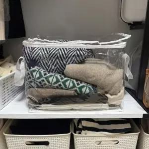 ( )투명 장난감 정리함 인형 바구니 보관함