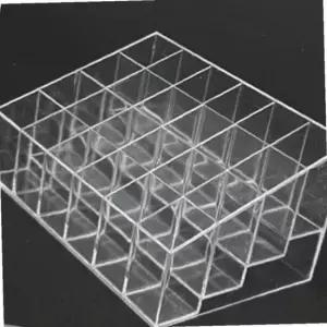 투명 아크릴 화장품 정리대 24구 립스틱 수납 코너 선반