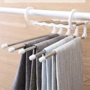 잔솔 HNC796B0 5단 논슬립 바지걸이 옷걸이 치마정리 보관 집게