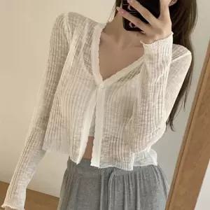 여리핏 크롭 얇은 여름 가디건니트볼레로 썸머 여자 코디 뜨개 예쁜반팔 미니