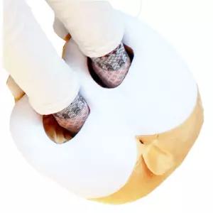 강아지 베이지 엉덩이모양 USB 발열쿠션 발난로사무실로 보온 용품 디자인로 발난로 극세사로 USB로